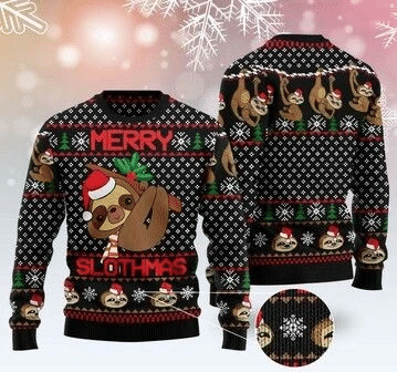 Merry Slothmas Ugly Christmas Sweater | For Men & Women | Adult | US1609- Best Christmas Gifts 2023