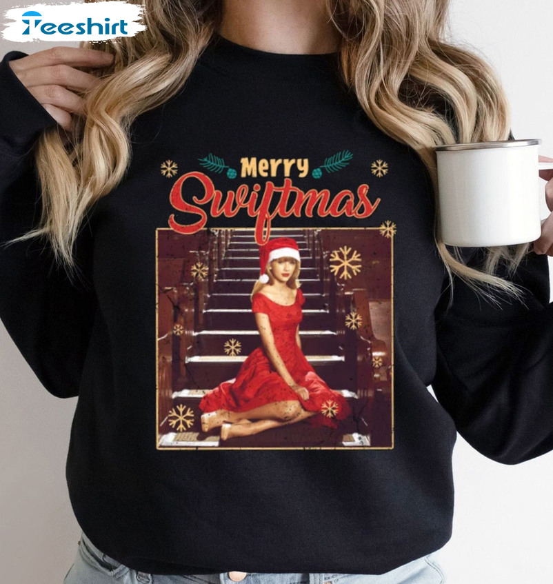 Merry Swiftmas Shirt, Vintage Christmas Unisex T-shirt Long Sleeve