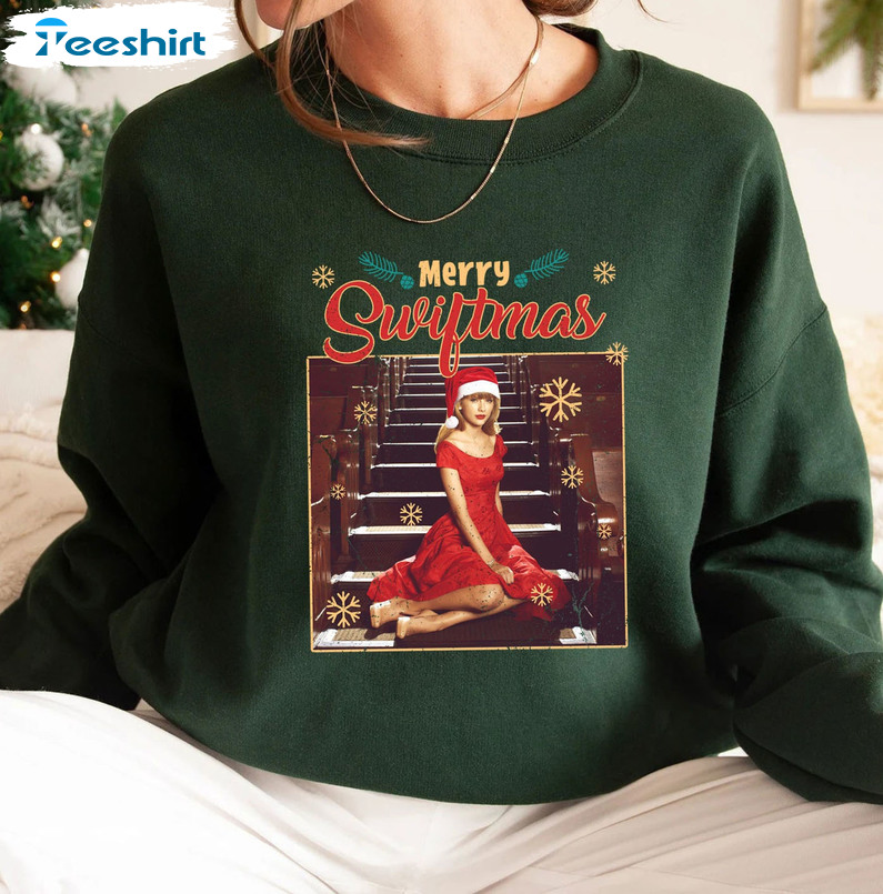 Merry Swiftmas Shirt – Vintage Taylor Christmas Sweatshirt Crewneck