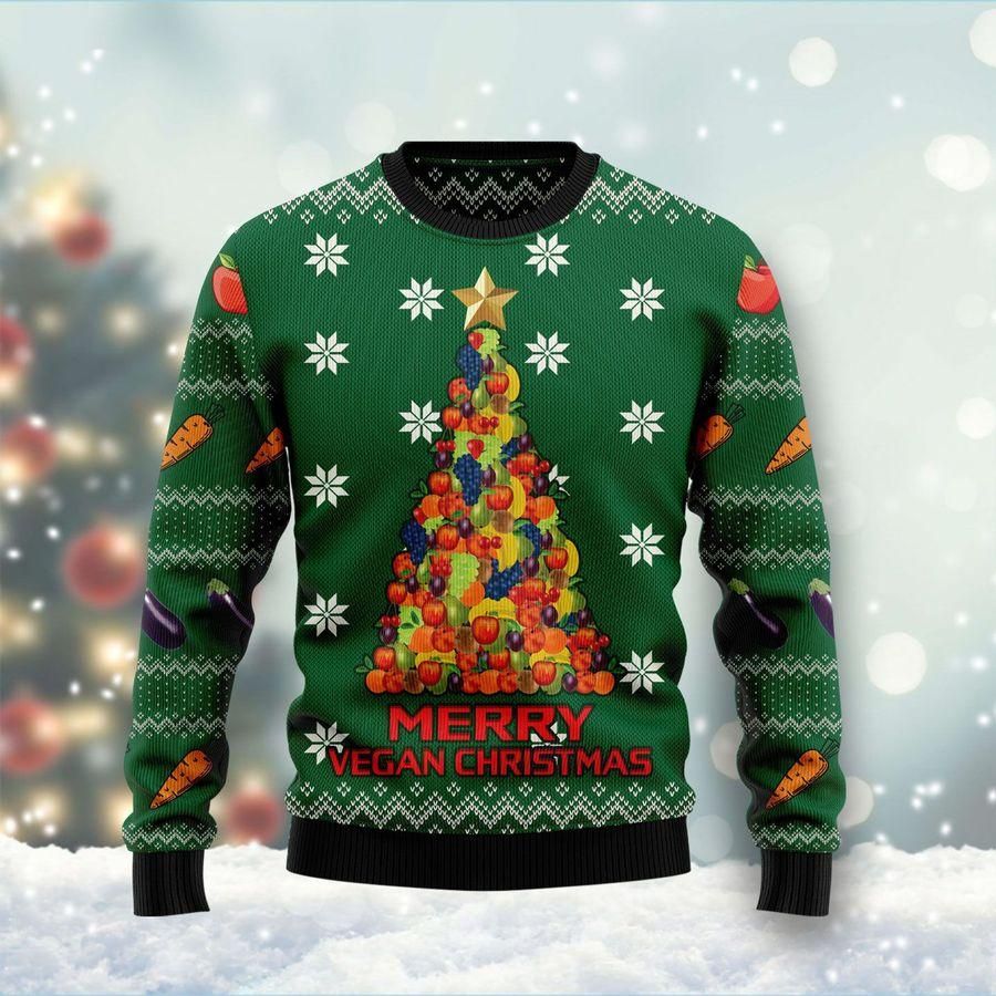 Merry Vegan Ugly Christmas Sweater | For Men & Women | Adult | US1561- Best Christmas Gifts 2023