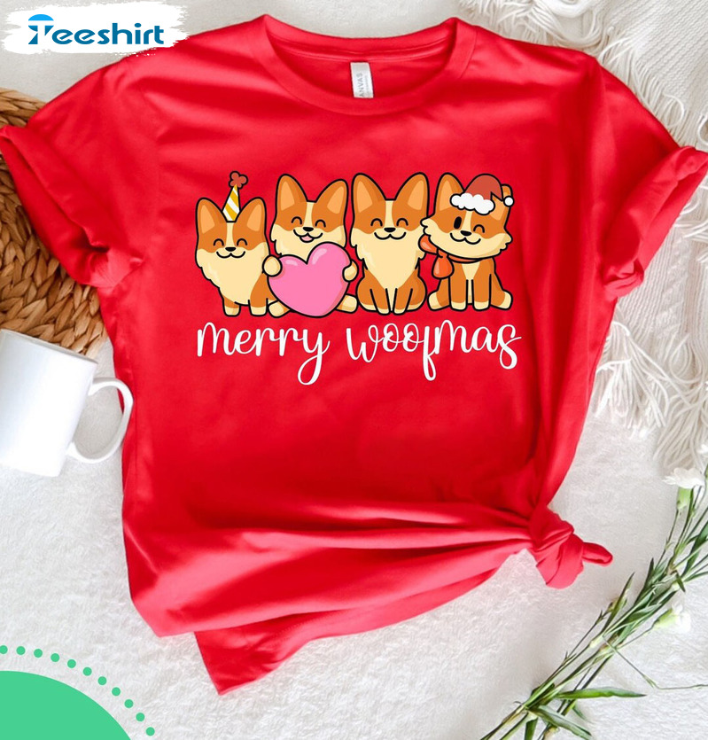 Merry Woofmas Shirt – Christmas Cute Dog Tee Tops Unisex T-shirt