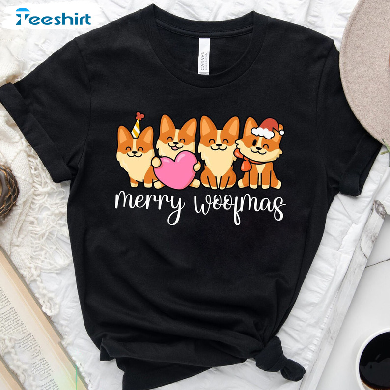 Merry Woofmas Shirt – Christmas Cute Dog Tee Tops Unisex T-shirt