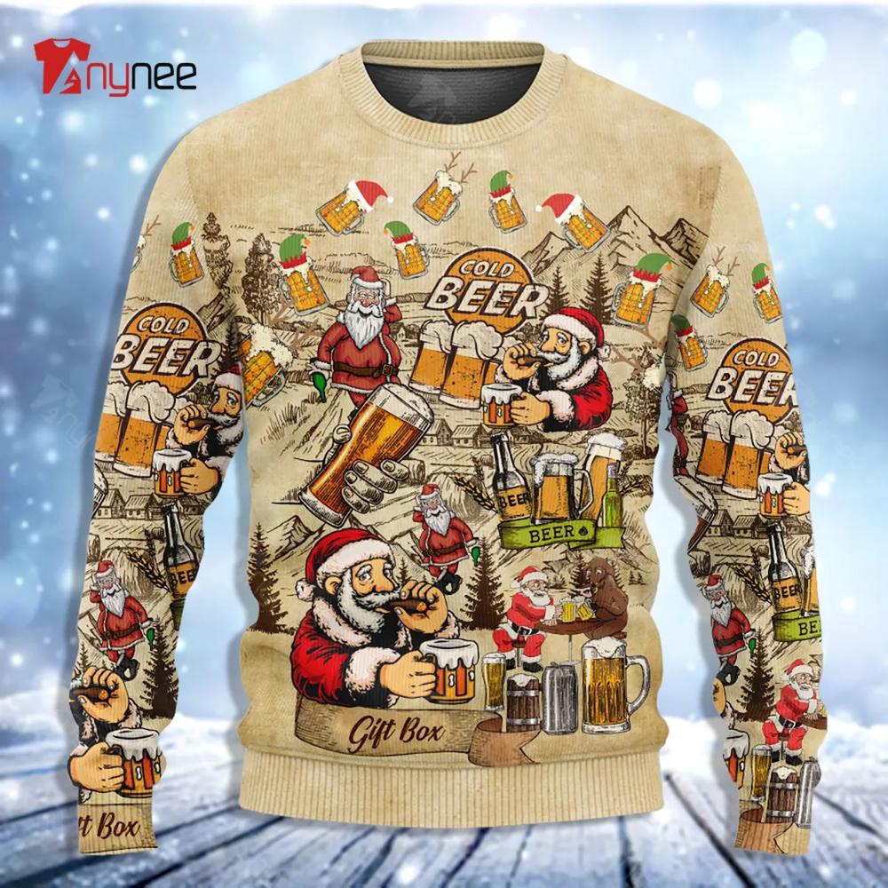 Merry Xmas Love Beer Ugly Christmas Sweater- Best Christmas Gifts 2023