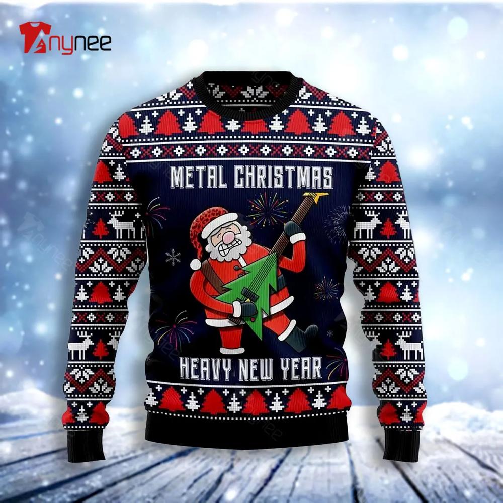 Metal Christmas Heavy New Year Ugly Christmas Sweater- Best Christmas Gifts 2023