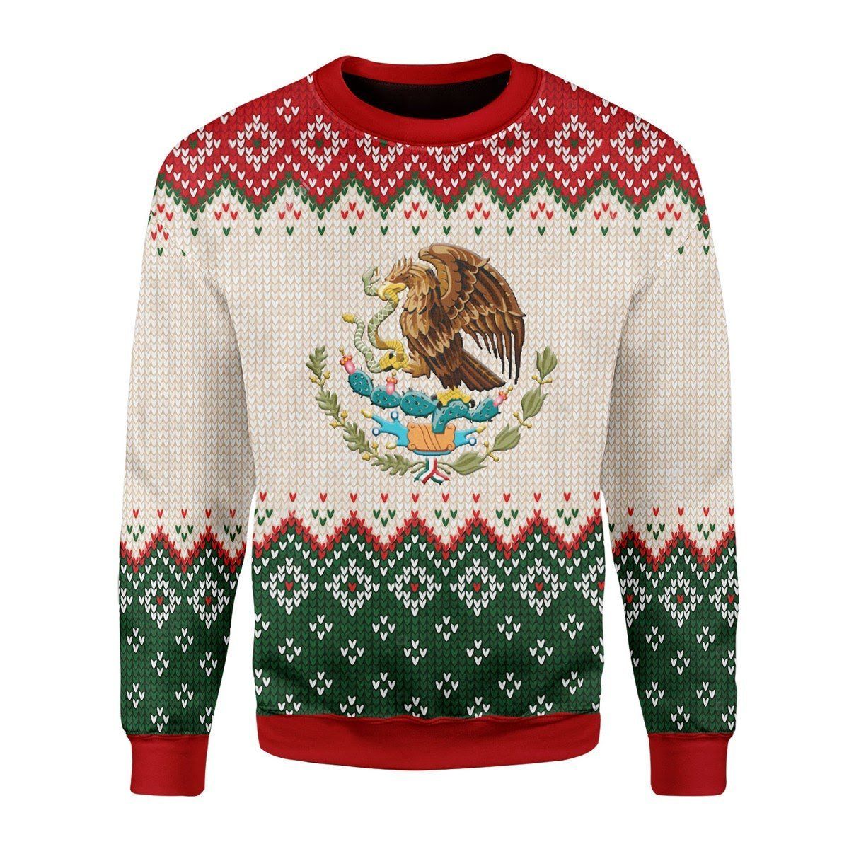 Mexico Coat Of Arms Ugly Christmas Sweater | For Men & Women | Adult | US3660- Best Christmas Gifts 2023