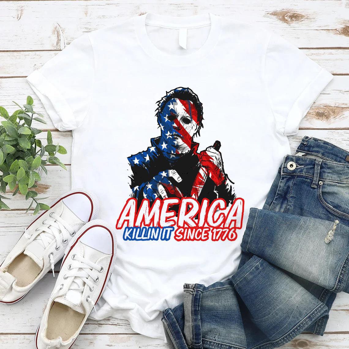 Michael Myers America Killin It Since 1776 T-Shirt