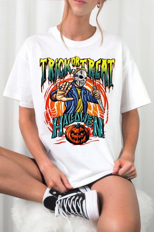 Michael Myers Halloween Pumpkin Trick or Treat Art Draw T-Shirt