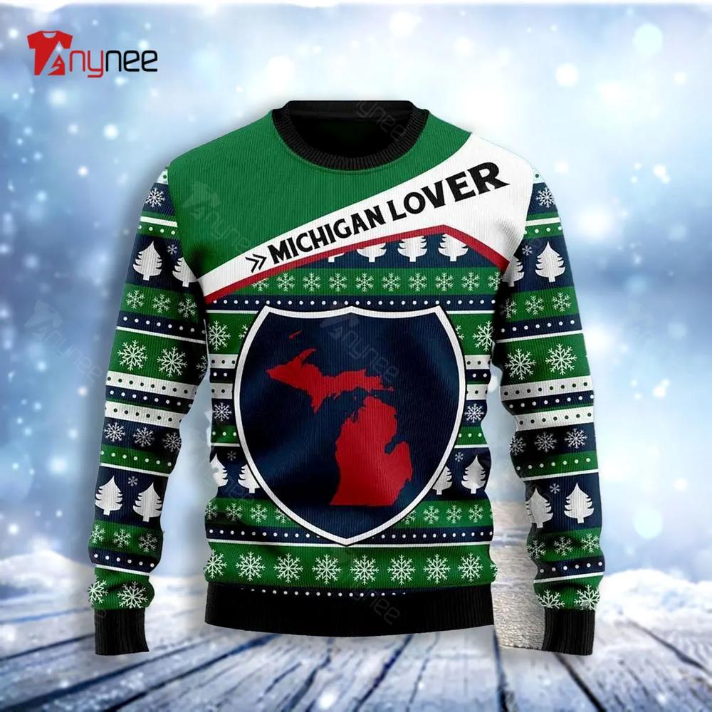 Michigan Lover Ugly Christmas Sweater- Best Christmas Gifts 2023