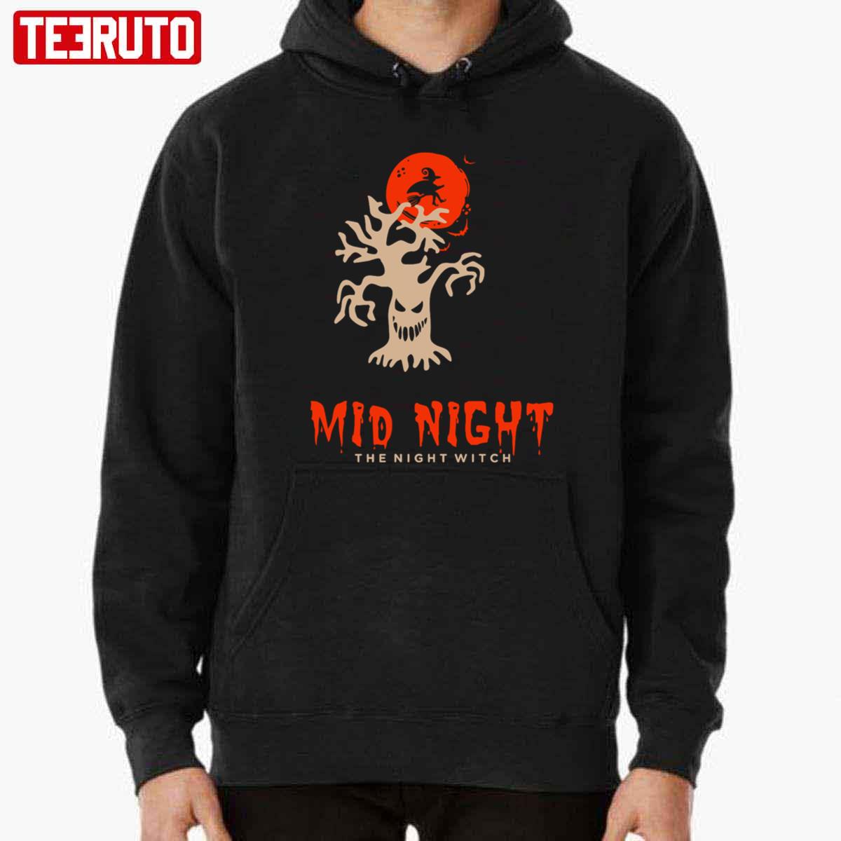 Mid Night Scary Artwork Halloween Unisex T-Shirt