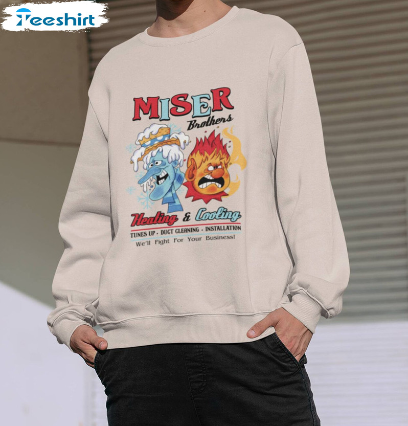 Miser Brothers Heating And Cooling Shirt, Christmas Vintage Sweater Unisex Hoodie