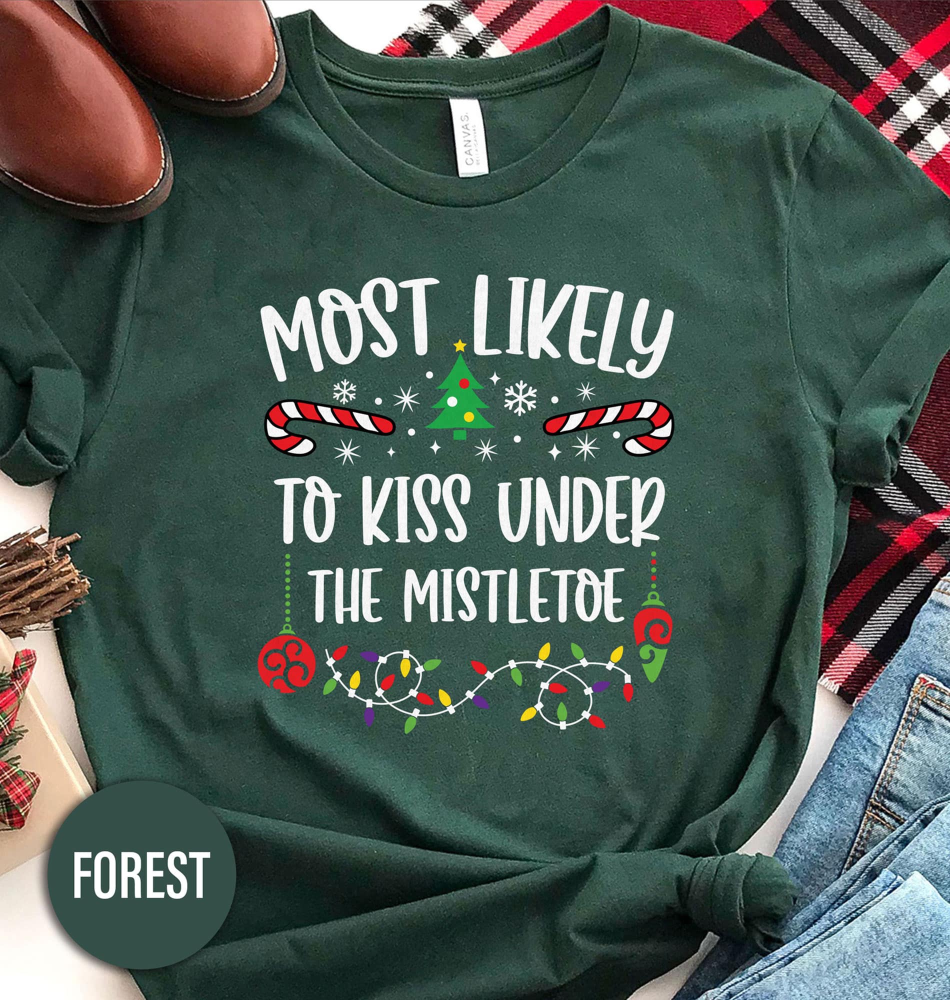 Mistletoe Smooch-Ready Christmas Shirt