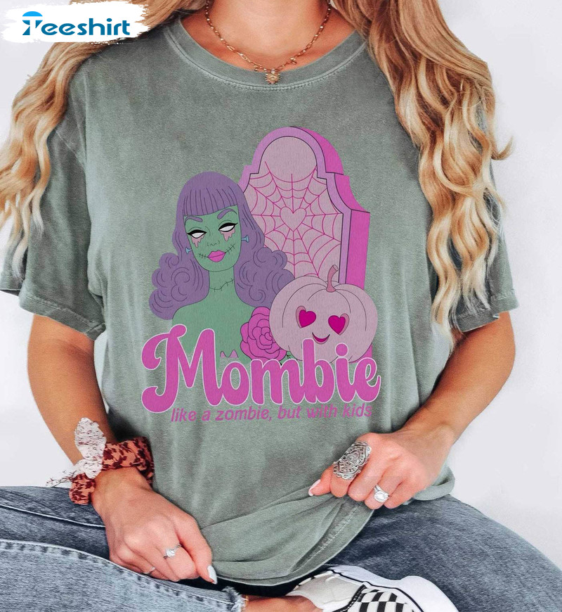 Mombie Shirt, Comfort Colors Reg Funny Halloween Tee Tops Crewneck