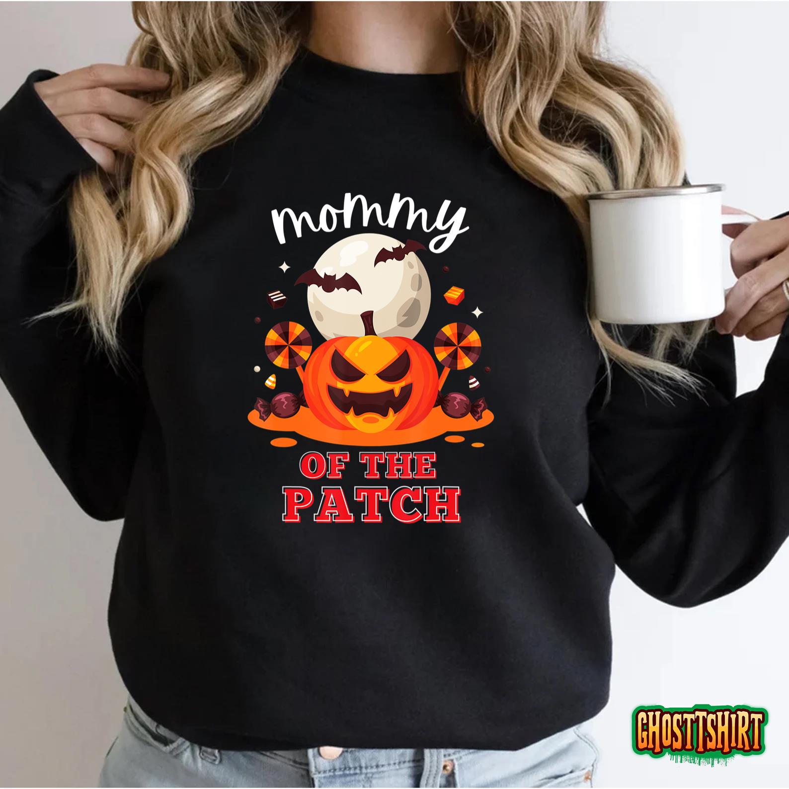 Mommy Of The Patch Halloween Matching Costume Family Women Sweatshirt