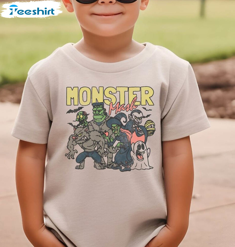 Monster Mash Limited Shirt, Retro Halloween Toddler Sweatshirt Crewneck