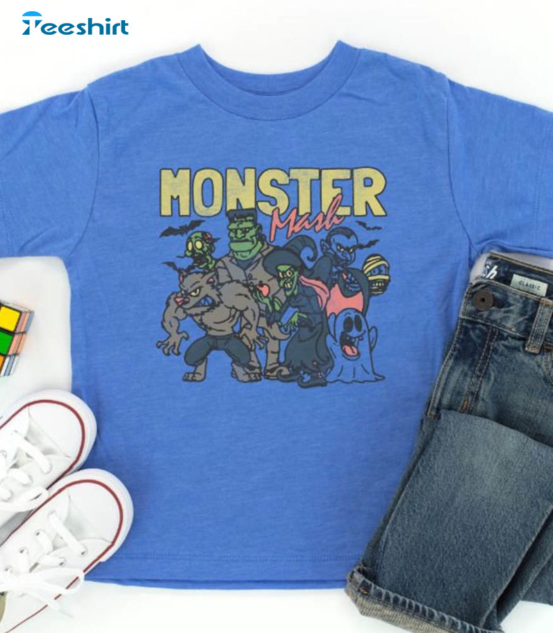 Monster Mash Limited Shirt, Retro Halloween Toddler Sweatshirt Crewneck