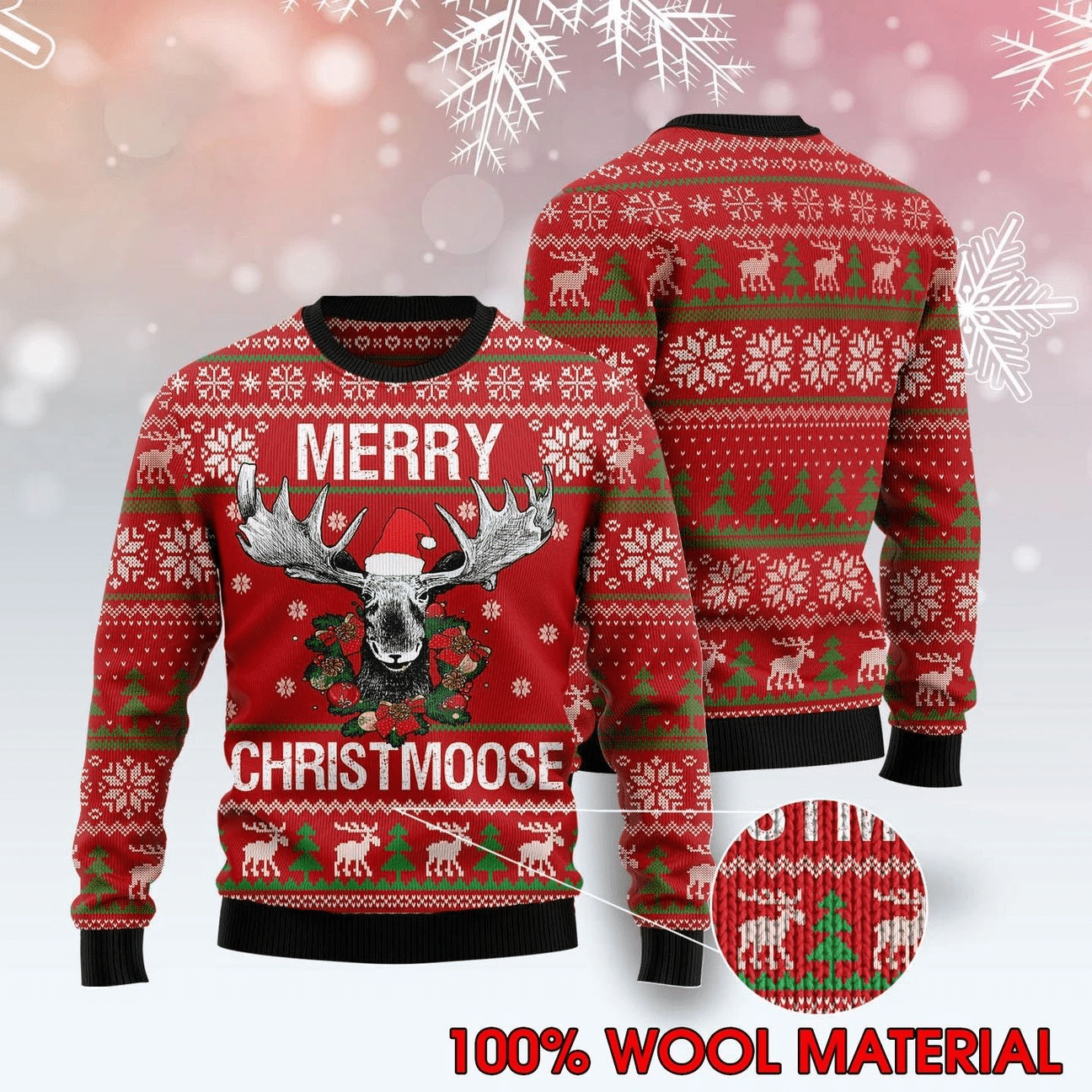 Moose Ugly Christmas Sweater | For Men & Women | Adult | US3012- Best Christmas Gifts 2023