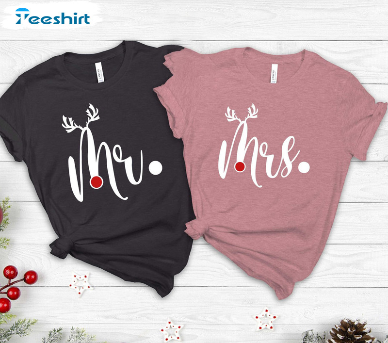 Mr Or Mrs Christmas Shirt – Couples Christmas Long Sleeve Unisex Hoodie