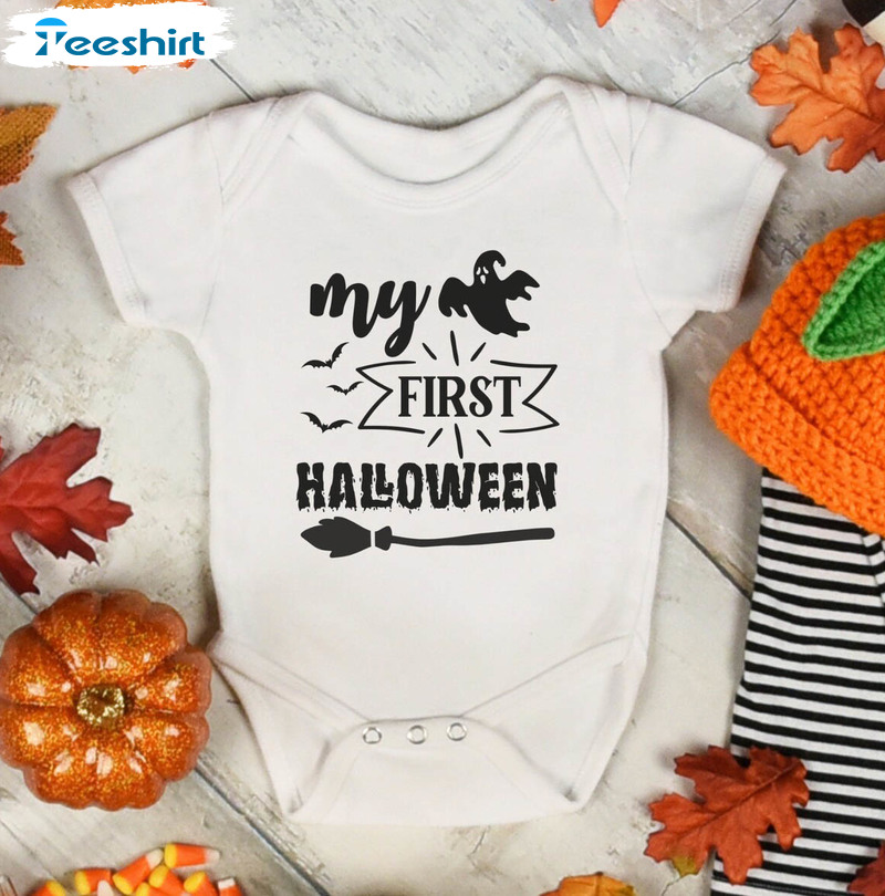 My First Halloween Kids Shirt , Retro Halloween Unisex Hoodie Crewneck