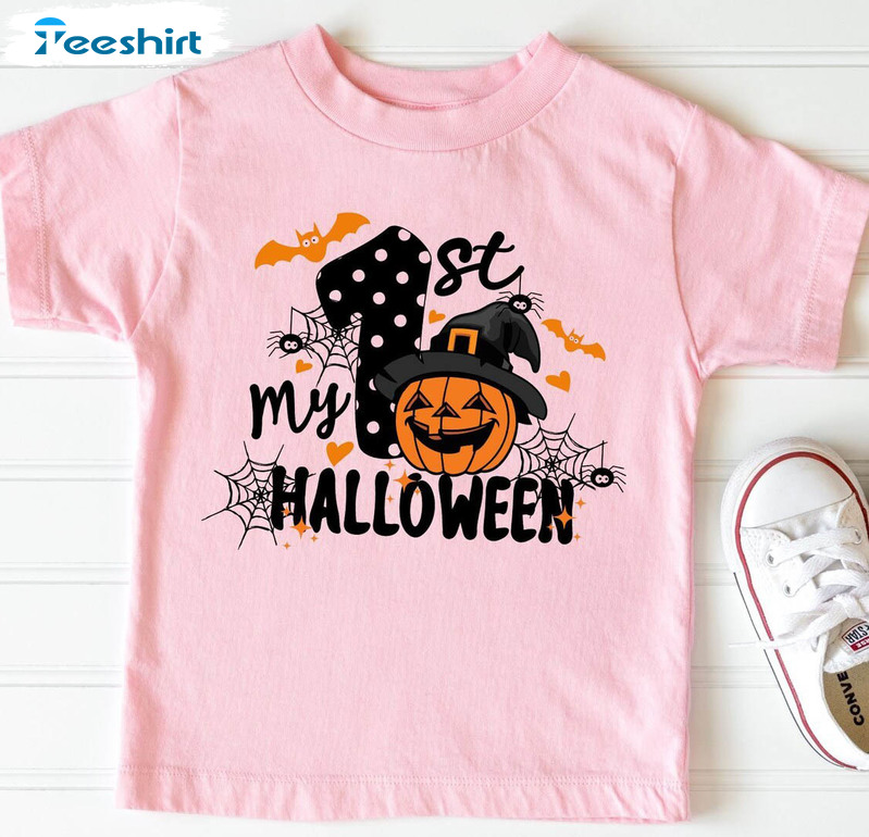 My First Halloween Pumpkin Shirt, Halloween Trip Crewneck Unisex T-shirt