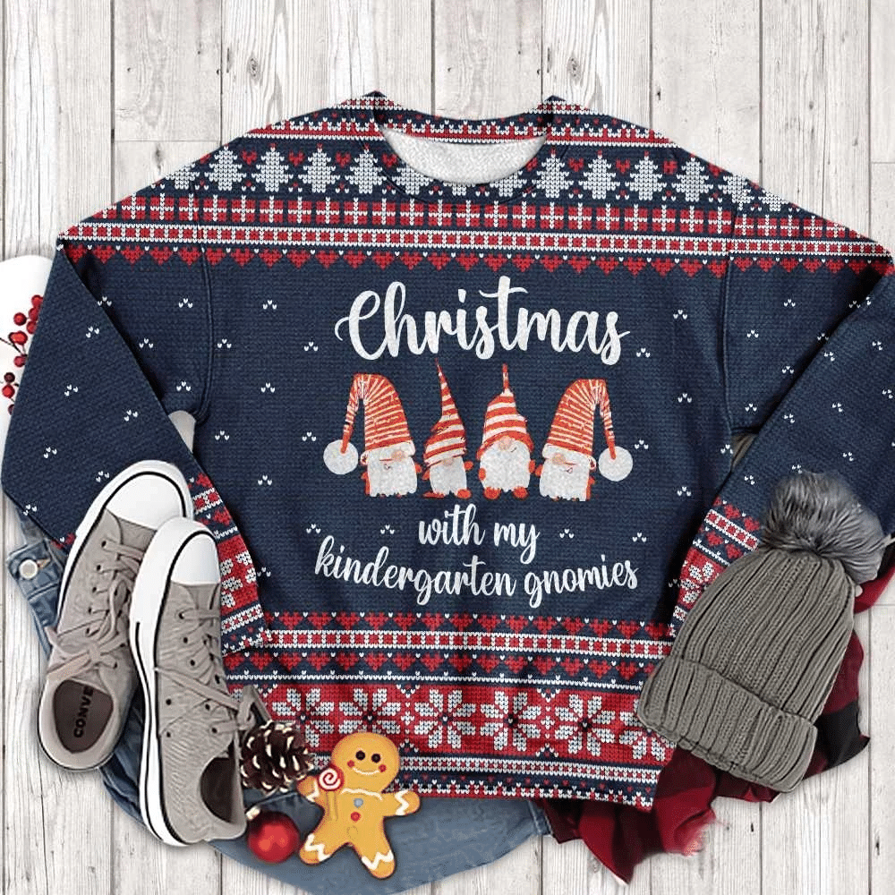 My Kindergarten Gnomies Teacher Ugly Christmas Sweater | For Men & Women | Adult | US3151- Best Christmas Gifts 2023