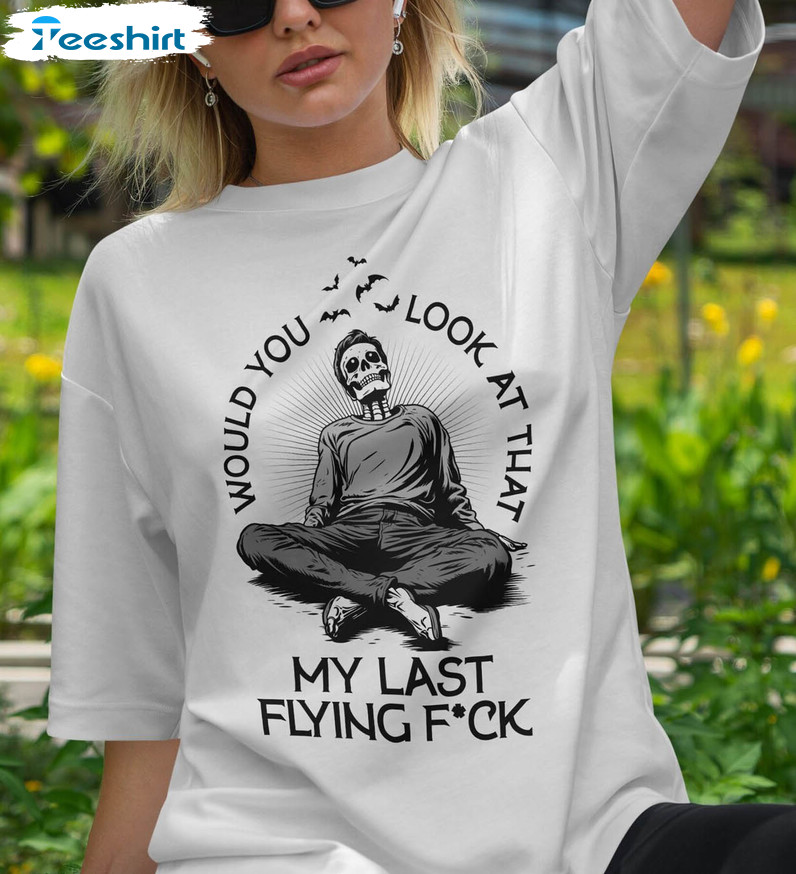 My Last Flying F Shirt, Funny Halloween Short Sleeve Long Sleeve