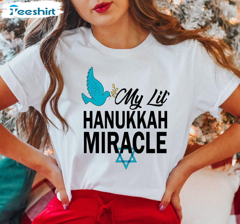 My Little Hanukkah Miracle Shirt, Christmas Hanukkah Long Sleeve Unisex Hoodie