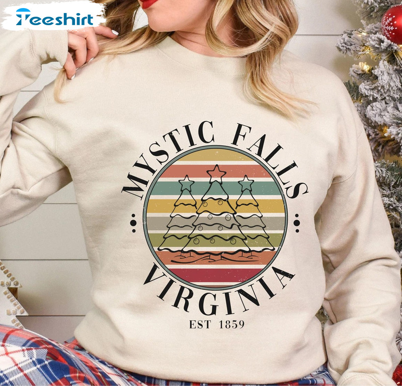 Mystic Falls Virginia Sweatshirt – Christmas Sweater Unisex Hoodie