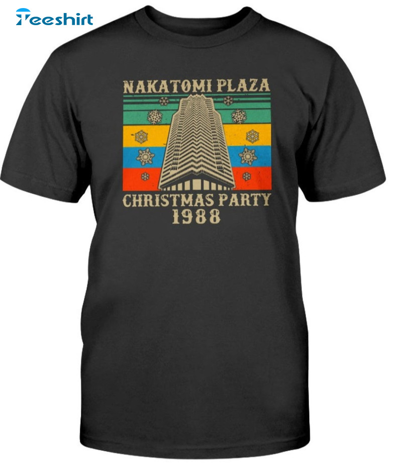 Nakatomi Plaza Christmas Party 1988 Shirt, Bruce Willis Unisex Hoodie Crewneck