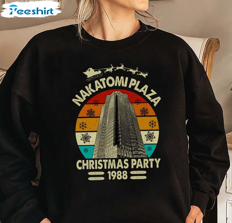 Nakatomi Plaza Christmas Party 1988 Vintage Shirt, Xmas Festive Tee Tops Unisex Hoodie