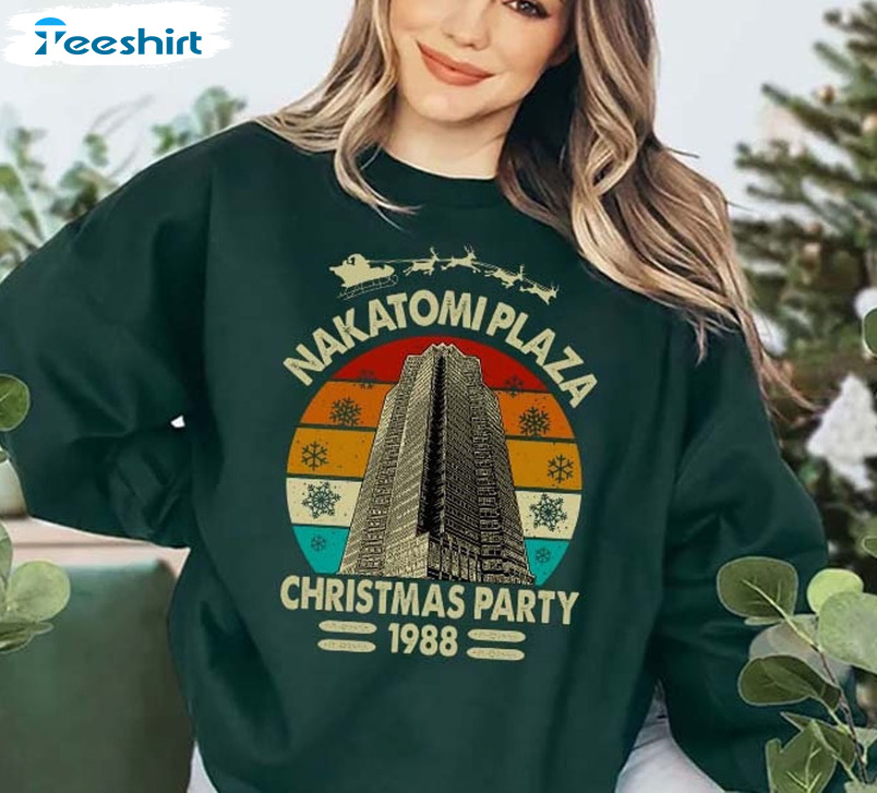 Nakatomi Plaza Christmas Party 1988 Vintage Shirt, Xmas Festive Tee Tops Unisex Hoodie