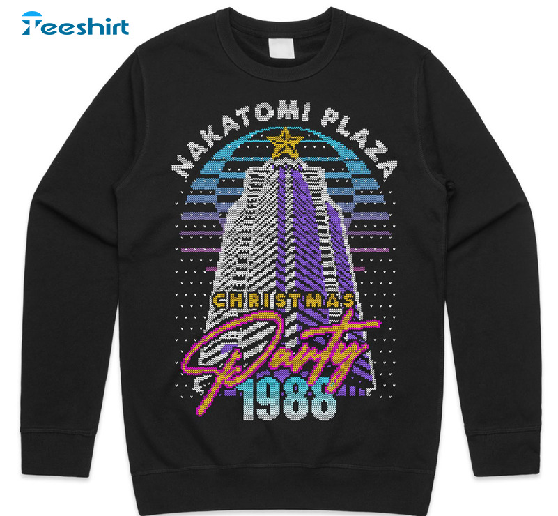 Nakatomi Plaza Party 1988 Shirt, Funny Christmas Short Sleeve Sweater