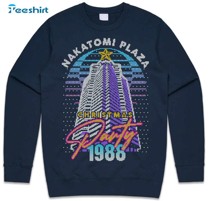 Nakatomi Plaza Party 1988 Shirt, Funny Christmas Short Sleeve Sweater