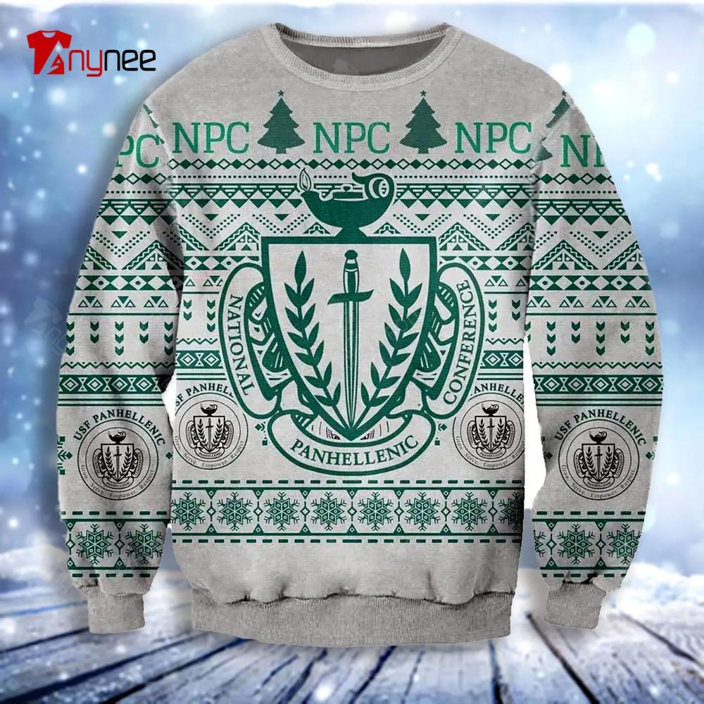 National Panhellenic Conference Ugly Christmas Sweater- Best Christmas Gifts 2023