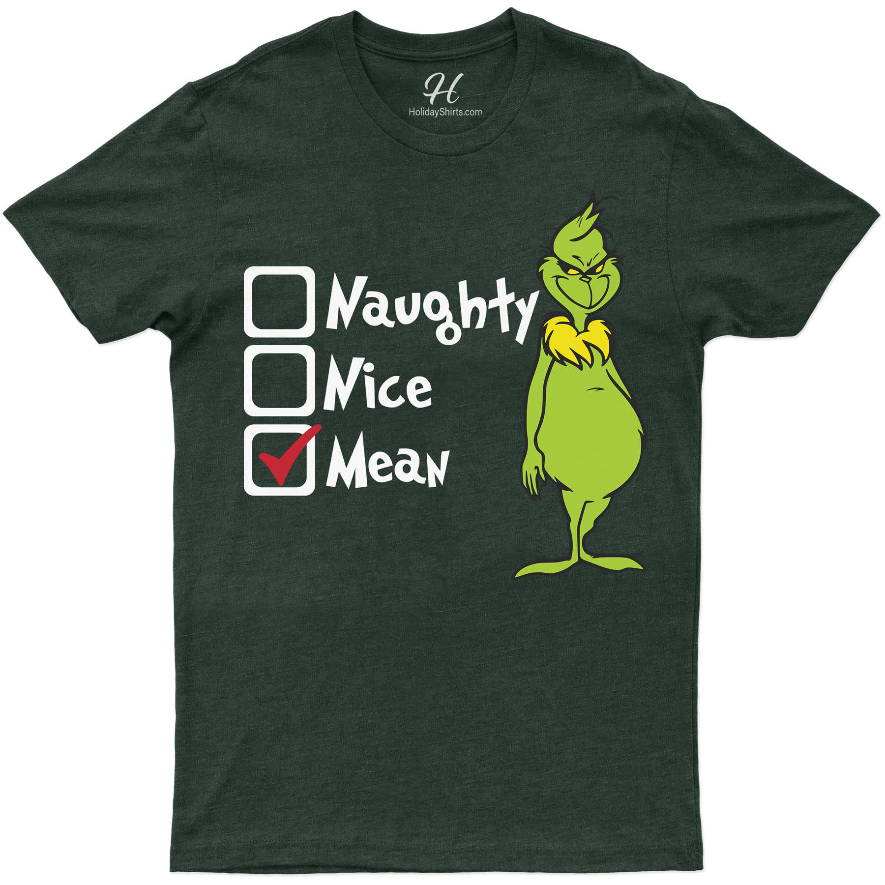 Naughty-Nice-Mean: Festive Trio Holiday Shirt