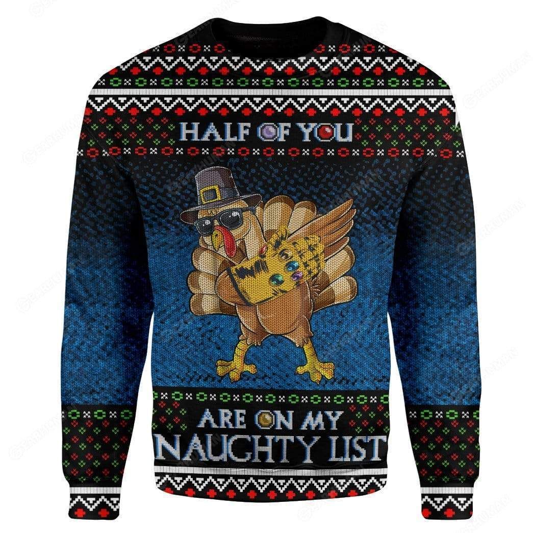 Naughty Turkey Ugly Christmas Sweater | For Men & Women | Adult | US1847- Best Christmas Gifts 2023