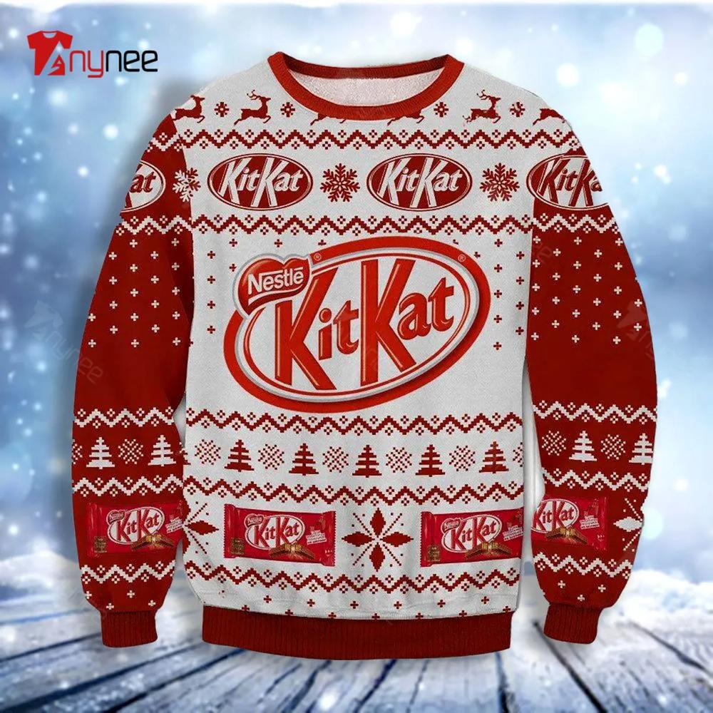 Nestle Kit Kat Chritsmas Ugly Christmas Sweater- Best Christmas Gifts 2023