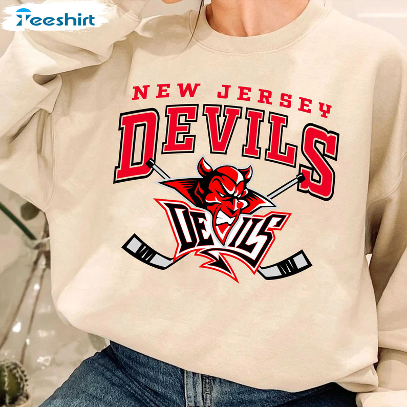 New Jersey Devils Shit, Vintage Nj Christmas Crewneck Hoodie