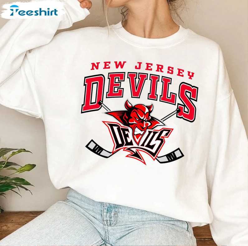 New Jersey Devils Shit, Vintage Nj Christmas Crewneck Hoodie