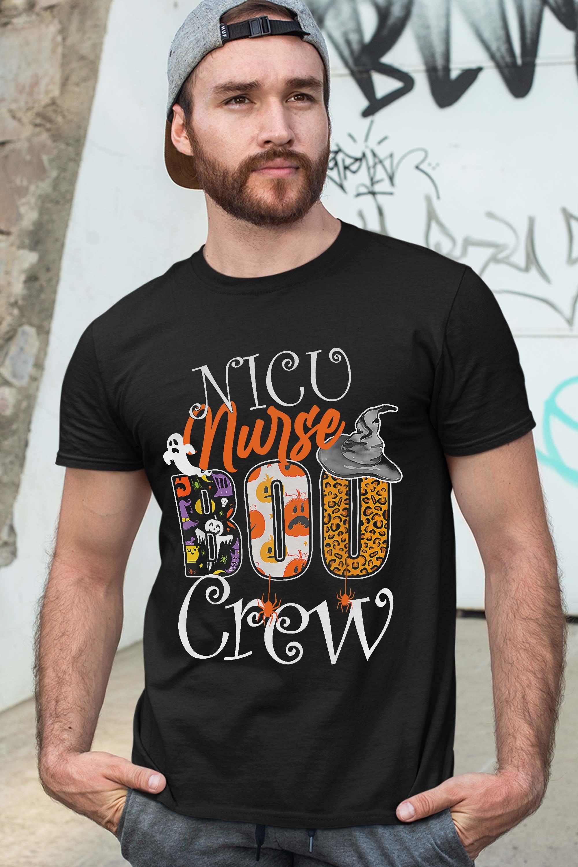 Nicu Nurse Boo Crew Funny Halloween Nicu Nurse Party Costume T-Shirt