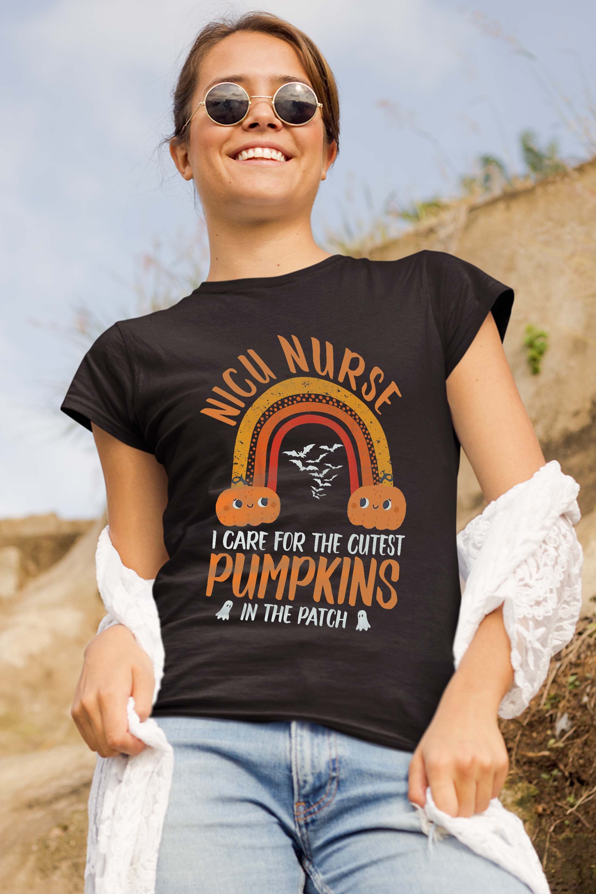 NICU Nurse Cutest Pumpkins In The Patch Halloween Costume T-Shirt