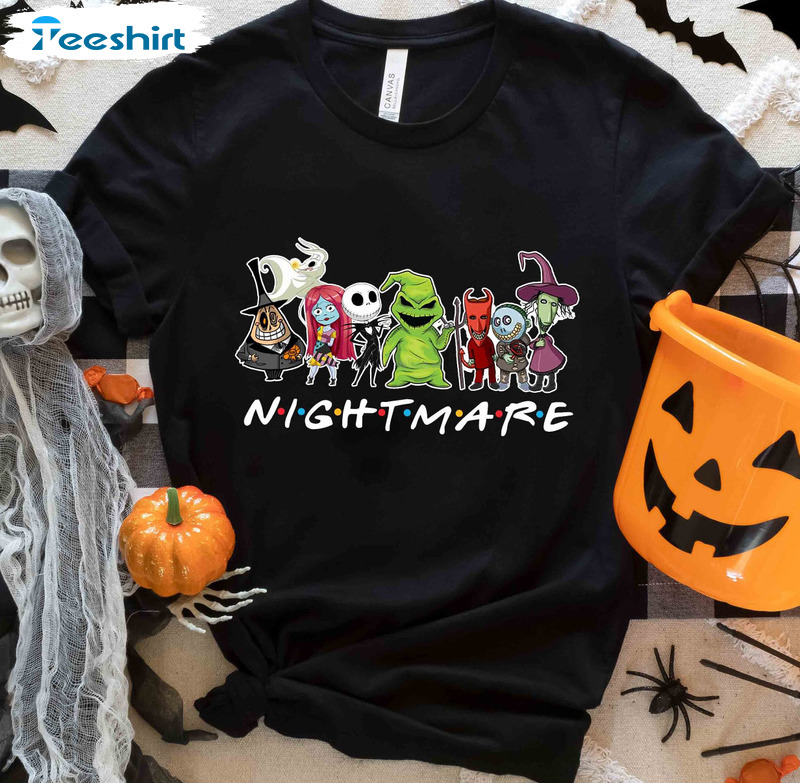 Nightmare Before Christmas Friends Themed Shirt, Christmas Squad Crewneck Hoodie