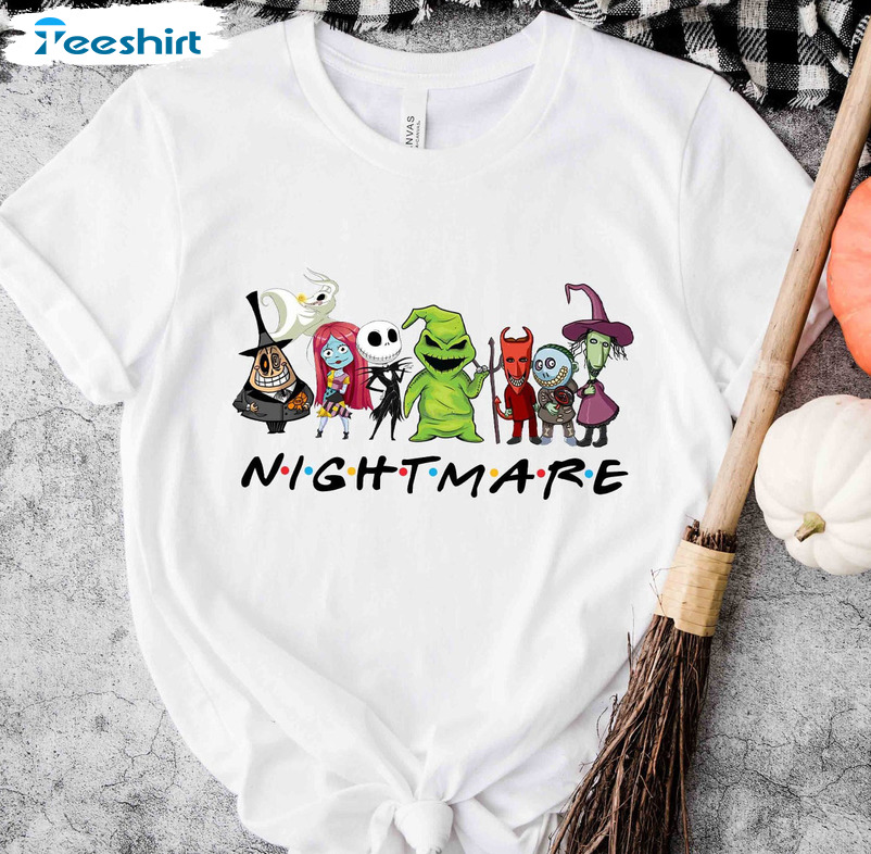 Nightmare Before Christmas Friends Themed Shirt, Christmas Squad Crewneck Hoodie