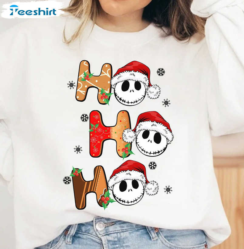 Nightmare Before Christmas Shirt, Jack Skellington Ho Ho Ho Crewneck Sweatshirt