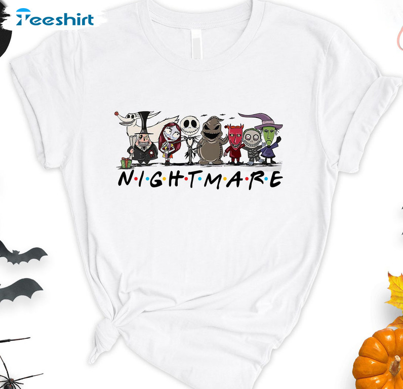 Nightmare Before Christmas Sweatshirt, Christmas Short Sleeve Crewneck