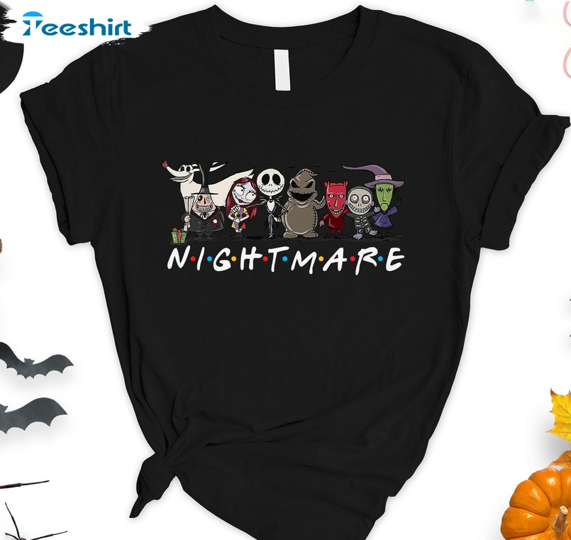 Nightmare Before Christmas Sweatshirt, Christmas Short Sleeve Crewneck