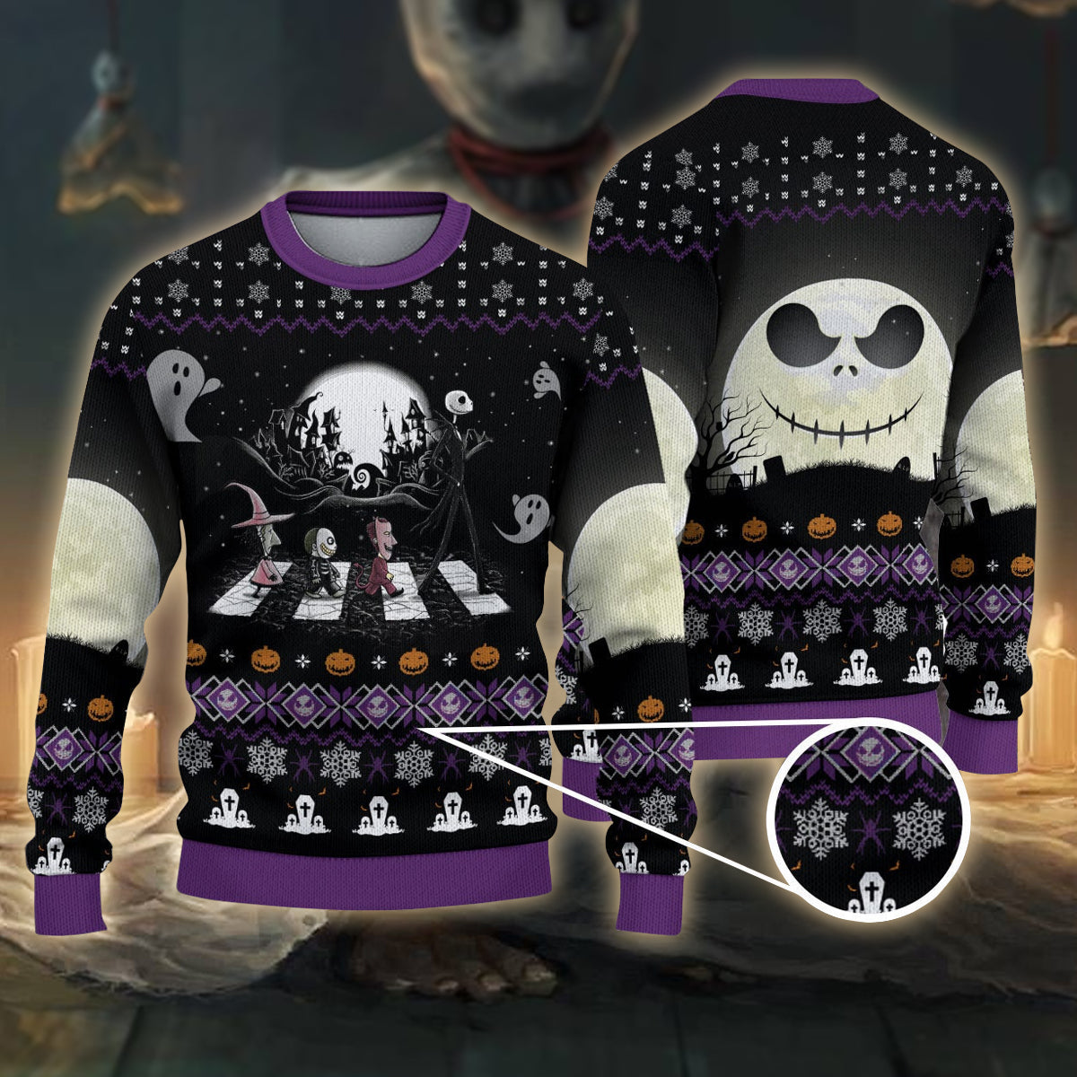 Nightmare Before Xmas Road Ugly Sweater – Best Christmas Gifts 2023