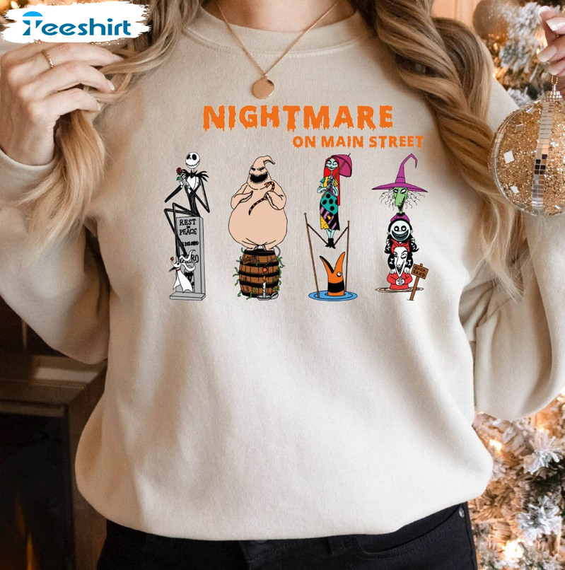 Nightmare On Main Street Funny Shirt, Pumpkin Halloween Sweatshirt Unisex T-shirt