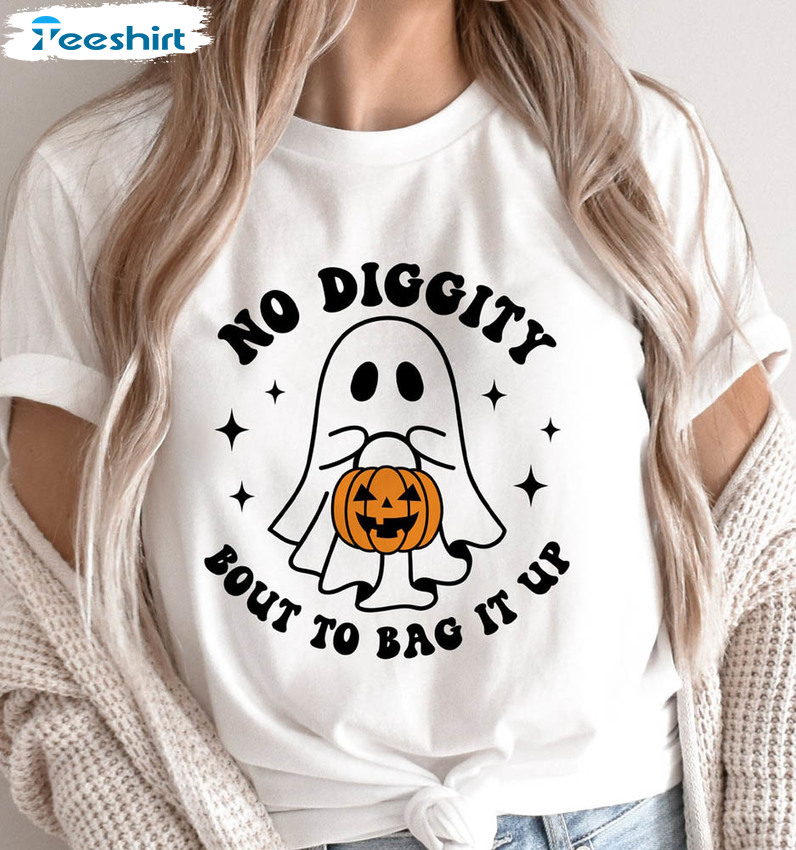 No Diggity Bout To Bag It Up Cute Shirt, Retro Halloween T-shirt Tank Top For Boys