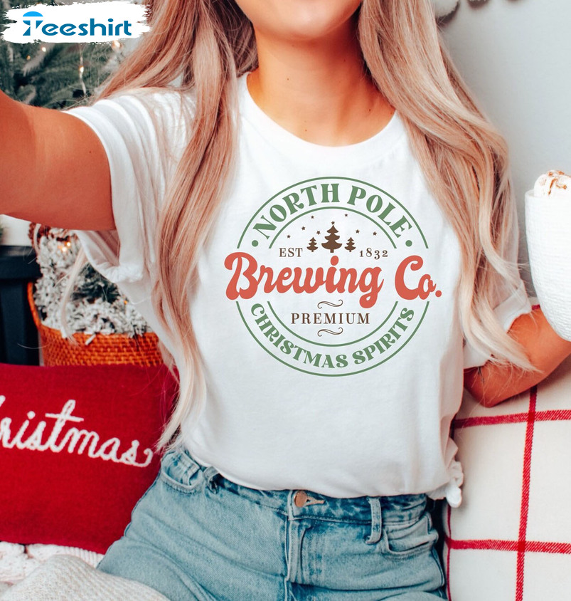 North Pole Brewing Co Shirt – Christmas Tree Sweatshirt Tee Tops