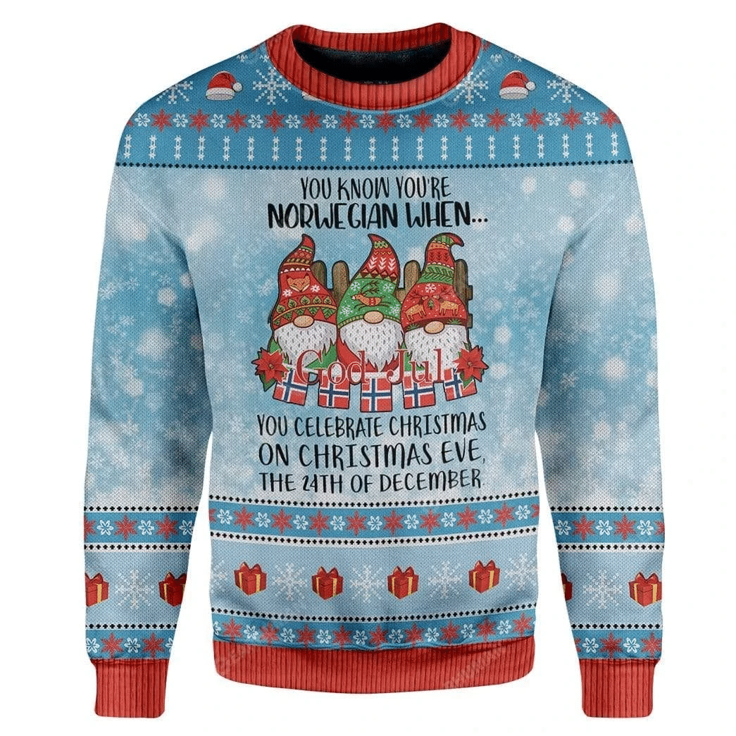 Norwegian Ugly Christmas Sweater | For Men & Women | Adult | US3269- Best Christmas Gifts 2023